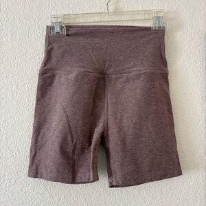 Beyond Yoga Women's Heathered Brown Bike Shorts